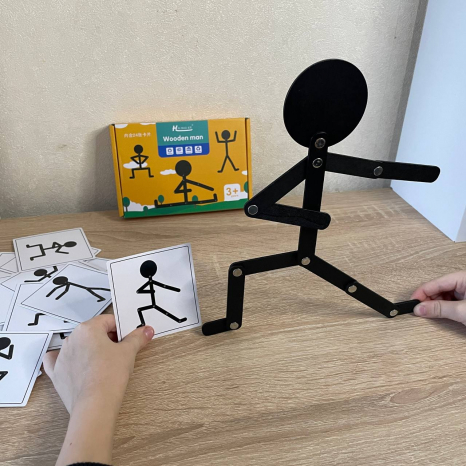 Розвиваюча дерев'яна головоломка Чоловічок