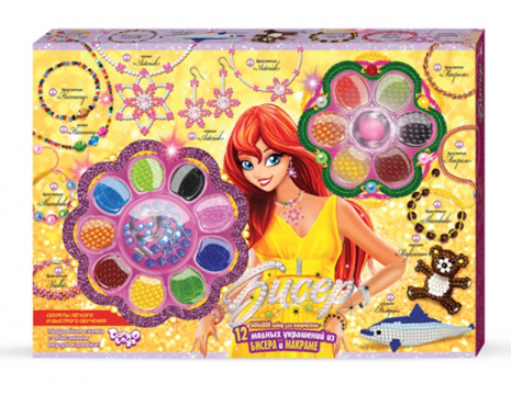 Набор для творчества "Бисер и макраме" Danko Toys. БФ-01