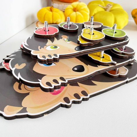 Игра-сортер с карточками -заданиями Семейка ёжиков Poznavalka