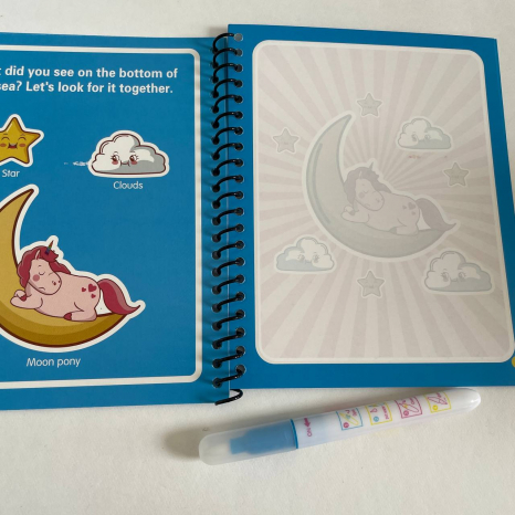 Багаторазова водна розмальовка (водою) Єдиноріжка та Оленятко