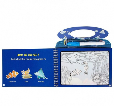 Багаторазова водна розмальовка ( водою ) Морські тварини