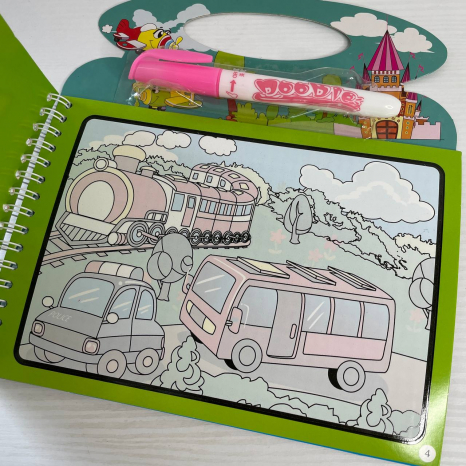 Багаторазова водна розмальовка ( водою ) Транспорт