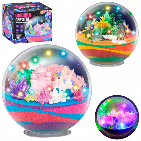 Набір для творчості Нічник - куля з кольоровим піском та декором Динозавр BK1845-BK1846