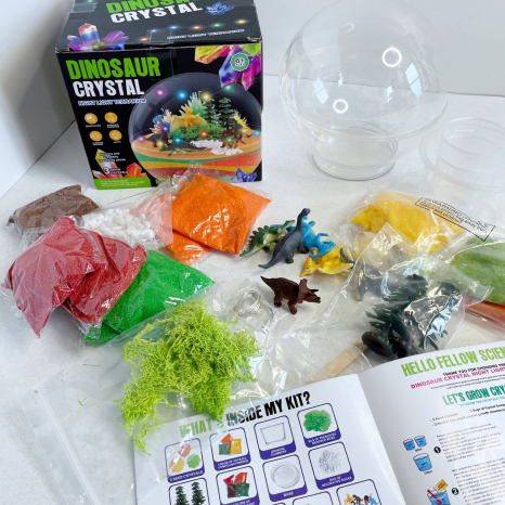 Набір для творчості Нічник - куля з кольоровим піском та декором Динозавр BK1845-BK1846