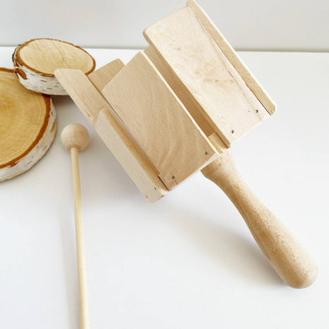 Дерев'яна Блок Тона (блок-тона) з ручкою БТ001у