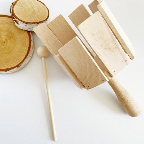 Дерев'яна Блок Тона (блок-тона) з ручкою БТ001у