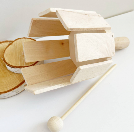 Дерев'яна Блок Тона (блок-тона) з ручкою БТ001у