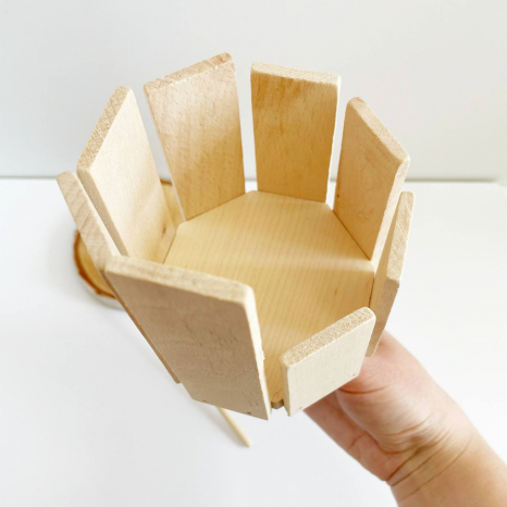 Дерев'яна Блок Тона (блок-тона) з ручкою БТ001у