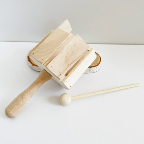 Дерев'яна Блок Тона (блок-тона) з ручкою БТ001у