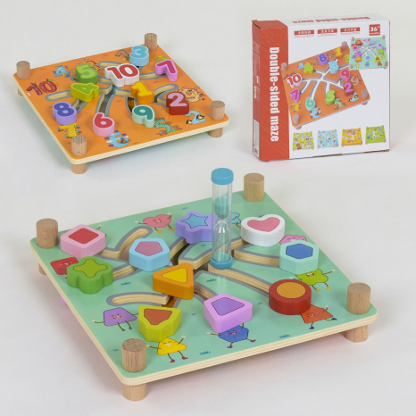 Деревяний лабіринт - проводилка із пісочним годинником