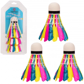 Набор перьевых цветных воланчиков (3 шт.), C 40225