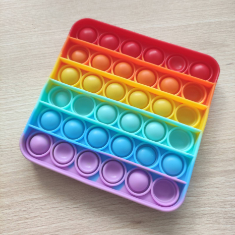 Антистрес Pop It різнокольоровий квадратний