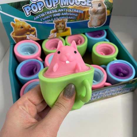 Дитяча іграшка антистрес Хом'як у кухлику C 52921