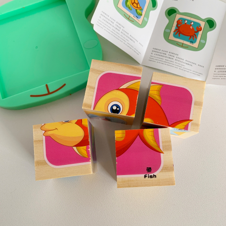 Дерев'яні кубики Морські мешканці