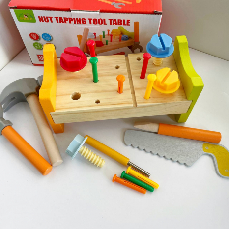 Дитячий іграшковий набір інструментів з верстаком C 60147