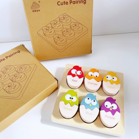 Дерев`яна гра яйця половинки Кольори, C 60391