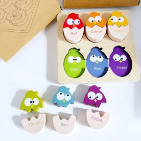 Дерев`яна гра яйця половинки Кольори, C 60391