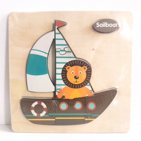 Дерев'яний пазл Транспорт - Вітрильник