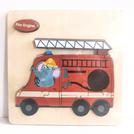 Дерев'яний пазл Транспорт - Пожежний автомобіль