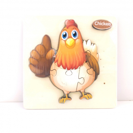 Дерев'яний пазл Транспорт - Курочка
