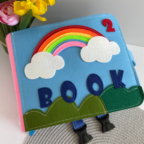 Мягкая фетровая книга-бизиборд (8 разворотов)