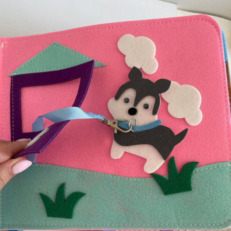 Мягкая фетровая книга-бизиборд (8 разворотов)