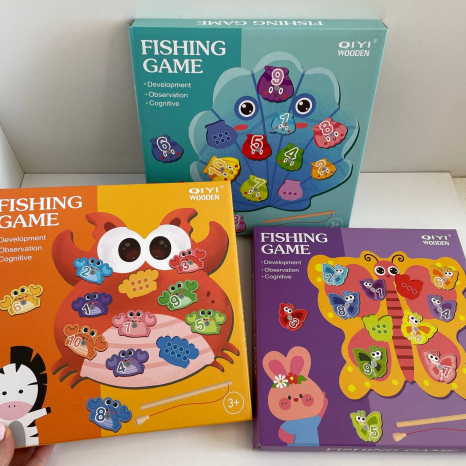 Дерев'яна рамка - вкладка з набором для сортування Магнітна риболовля C 70998