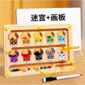 Дошка магнітна логічна на вивчення кольорів англійською+ пиши-витирай C 71021