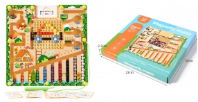 Дерев'яна магнітна гра  - лабіринт зі стилусом та мозаїка із картками з завданнями