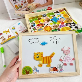 Логічна магнітна дошка у дерев'яній коробці C 73286