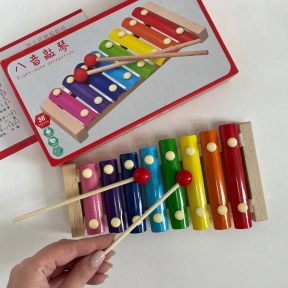 Дерев'яний ксилофон на 8 металевих пластин, C 74033