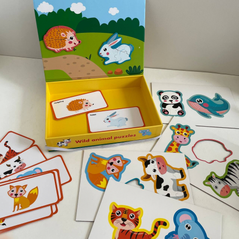 Магнітні пазли у валізі “Тваринки”, магнітна дошка 53 елементи C 74612