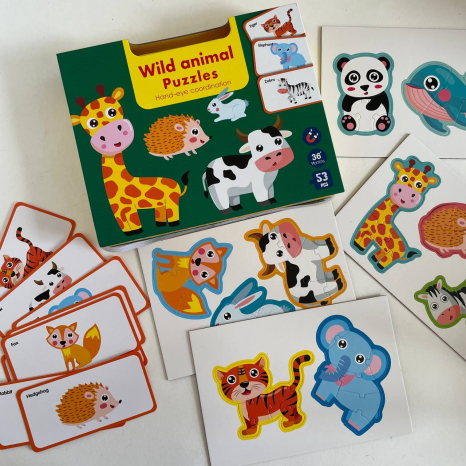 Магнітні пазли у валізі “Тваринки”, магнітна дошка 53 елементи C 74612