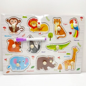 Двостороння рамка вкладка Дикі тварини з маркером Пиши-стирай, C 75588