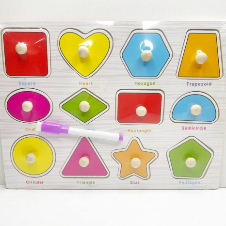 Двостороння рамка вкладка Геометричні фігури з маркером Пиши-стирай, C 75588