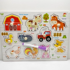 Двостороння рамка вкладка Домашні тварини з маркером Пиши-стирай, C 75588