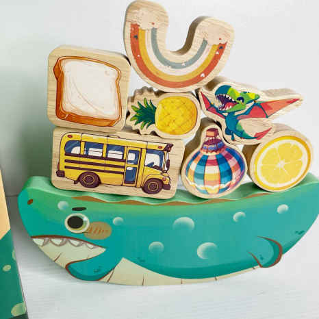 Логічна гра балансир-крокодил, лото з картками нагодуй тваринку C 75591