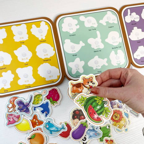 Логічна книжка C 76585  гра з липучками, водна розмальовка, фетрова, в пакеті