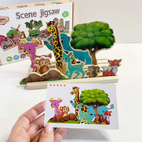 Дерев'яна панорама Тварини: розвиток просторового мислення C15045