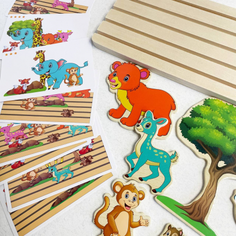 Дерев'яна панорама Тварини: розвиток просторового мислення C15045