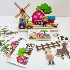 Дерев'яна панорама Ферма: розвиток просторового мислення C15045