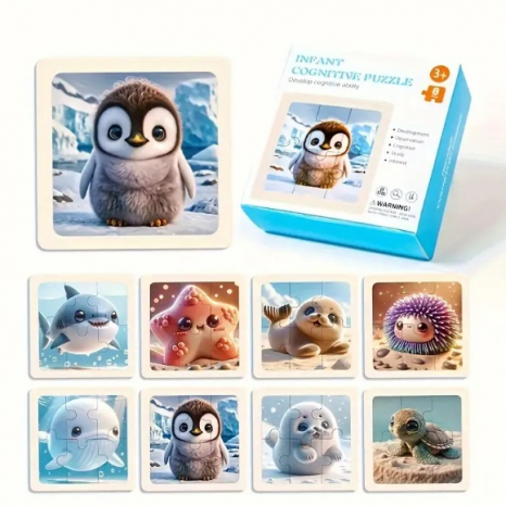 Дерев'яні пазли Тварини моря (8 штук в наборі) C15052