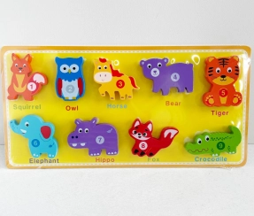 Дерев'яна рамка Тварини на липучках C15059