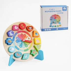 Деревянный сортер - часы на подставке С 65995