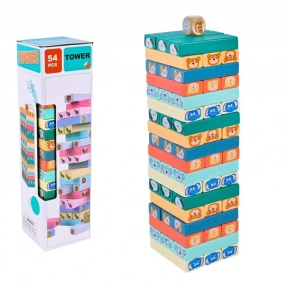 Дерев’яна іграшка Дитяча дженга C9401 вежа у кор. 28*8см