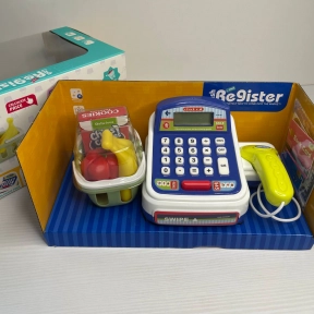 Іграшковий касовий апарат з звуком, підсвічуванням, калькулятор, сканер, кошик з продуктами, CF 8243