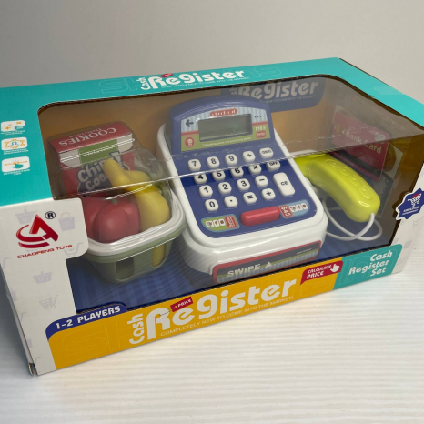 Іграшковий касовий апарат з звуком, підсвічуванням, калькулятор, сканер, кошик з продуктами, CF 8243