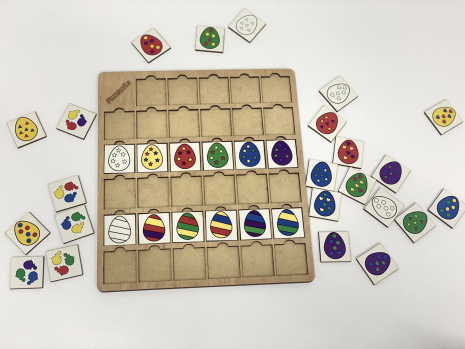 Планшет-сортер Яйця колір-візерунок Poznavalka