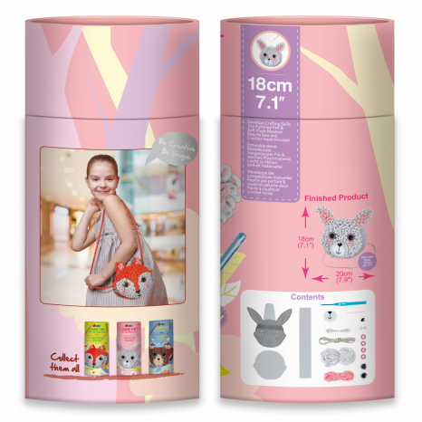 Набір для в'язання гачком та шиття сумочки "Зайченя". Avenir