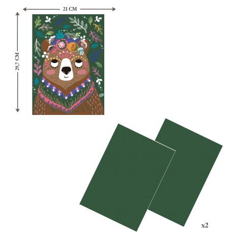 Набір для творчості, скретч-арт "Скретчбук, магічні тварини", 15 аркушів CH221834 Avenir